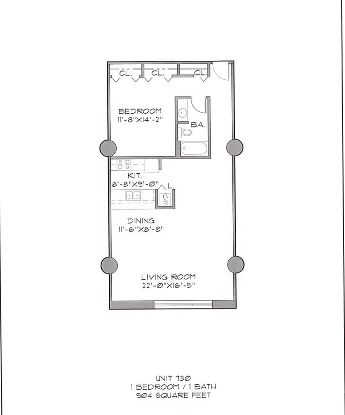 1x1 Feather floorplan image